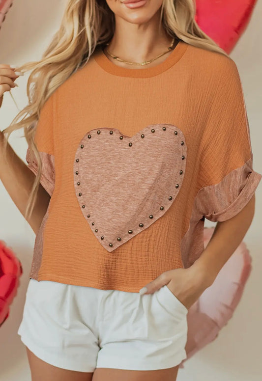 Beaded Heart Tee