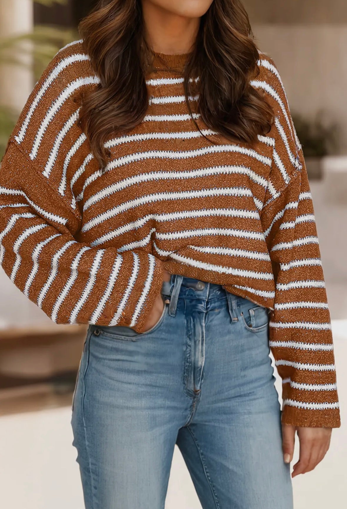 Stripe Casual Sweater